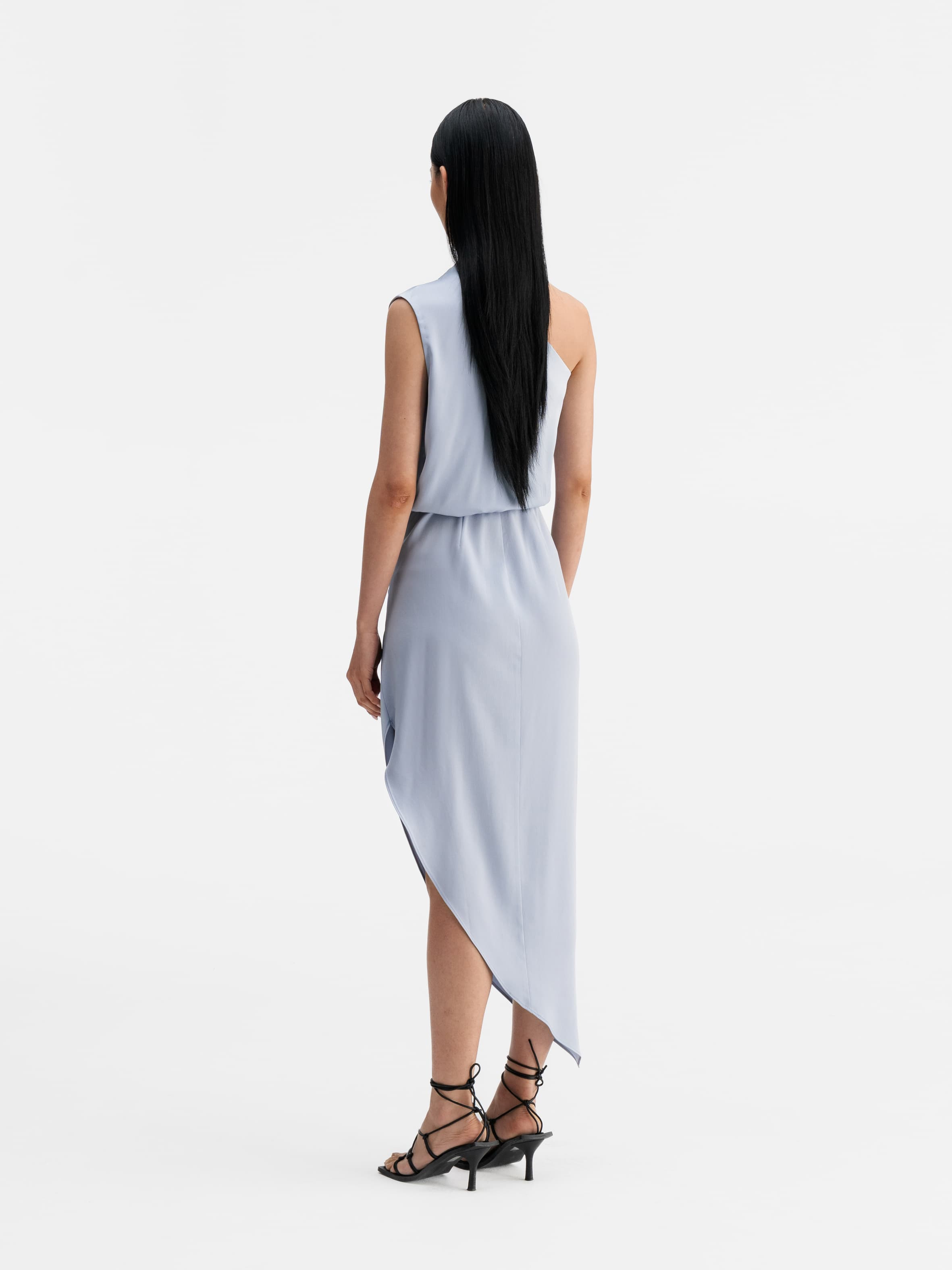 Back view of Ahlvar Gallery Elle dress denim blue