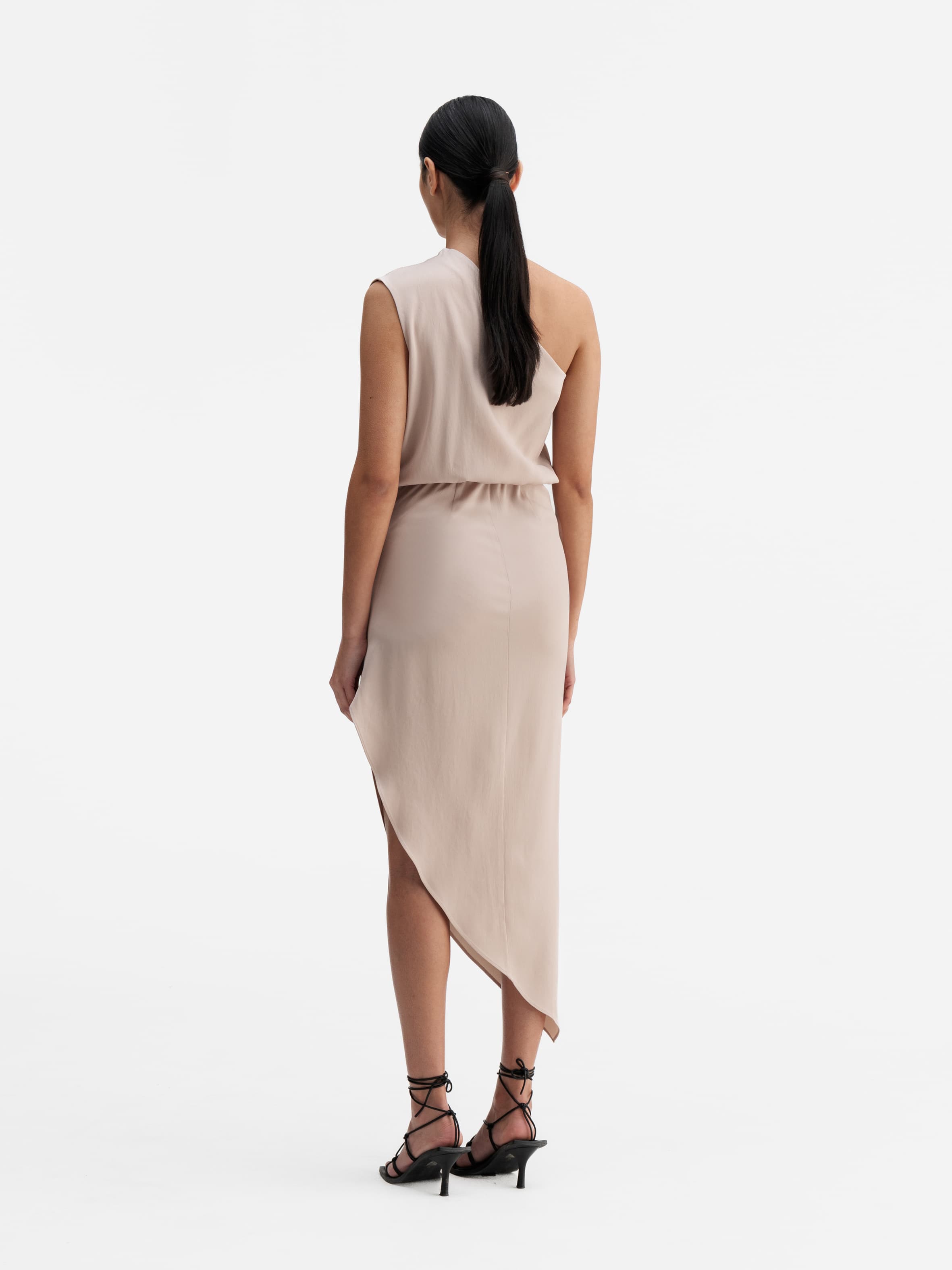 Back view of Ahlvar Gallery Elle dress greige