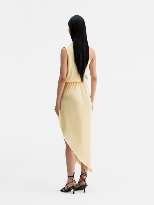 Back view of Ahlvar Gallery Elle dress light yellow