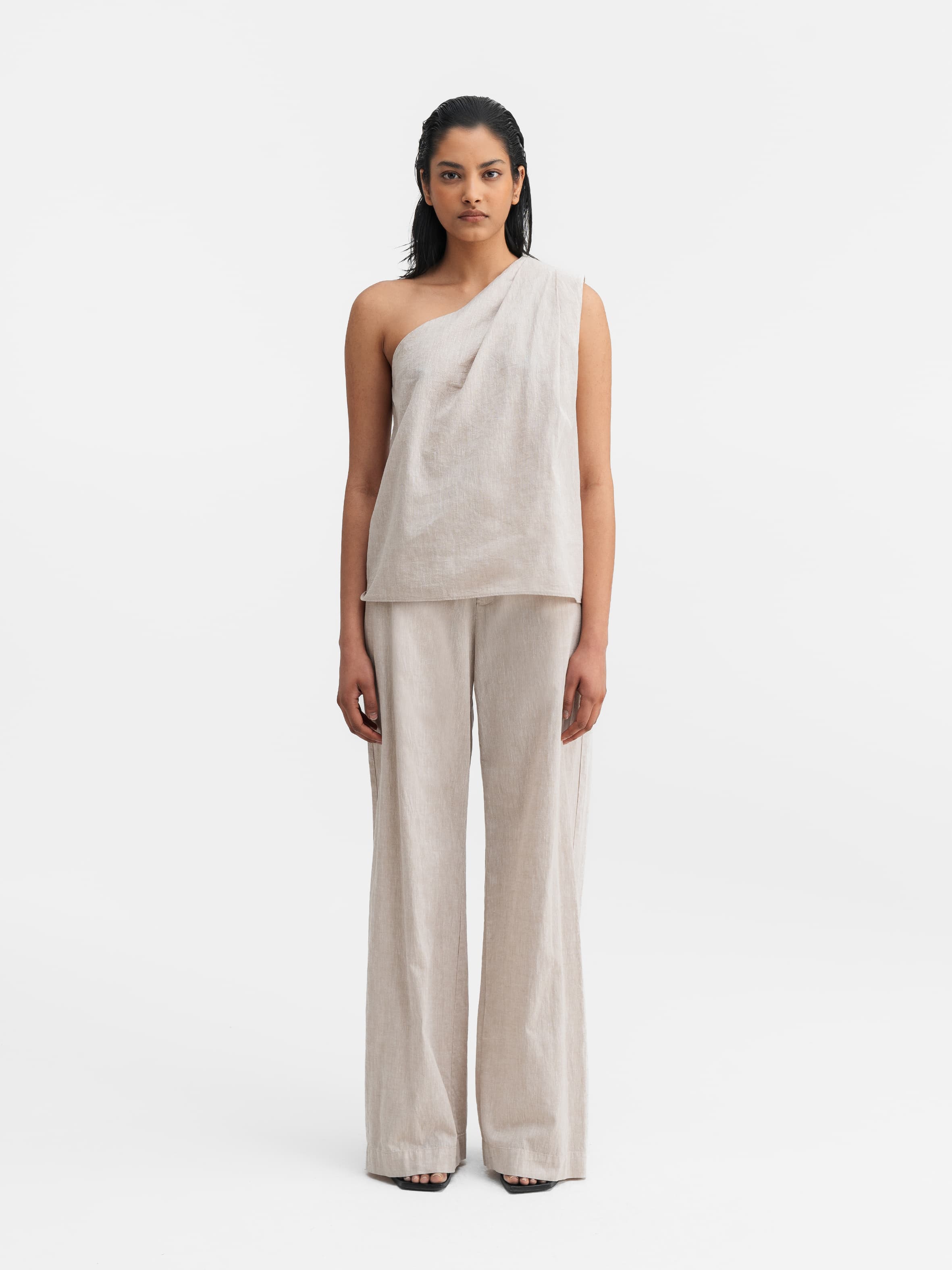 Elle linen tank cream