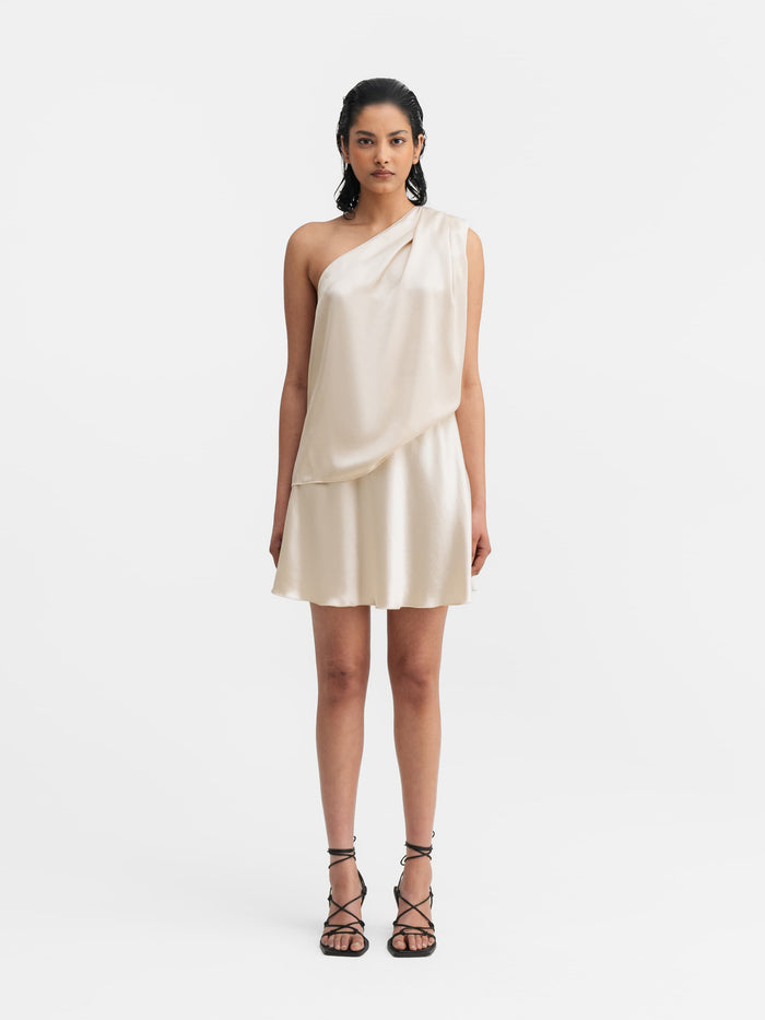 ahlvar Elle satin tank cream