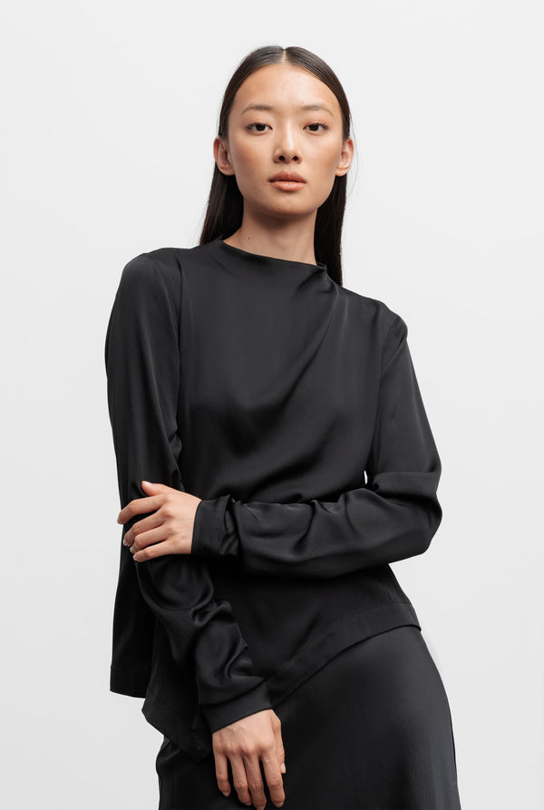 Faye silk blouse black