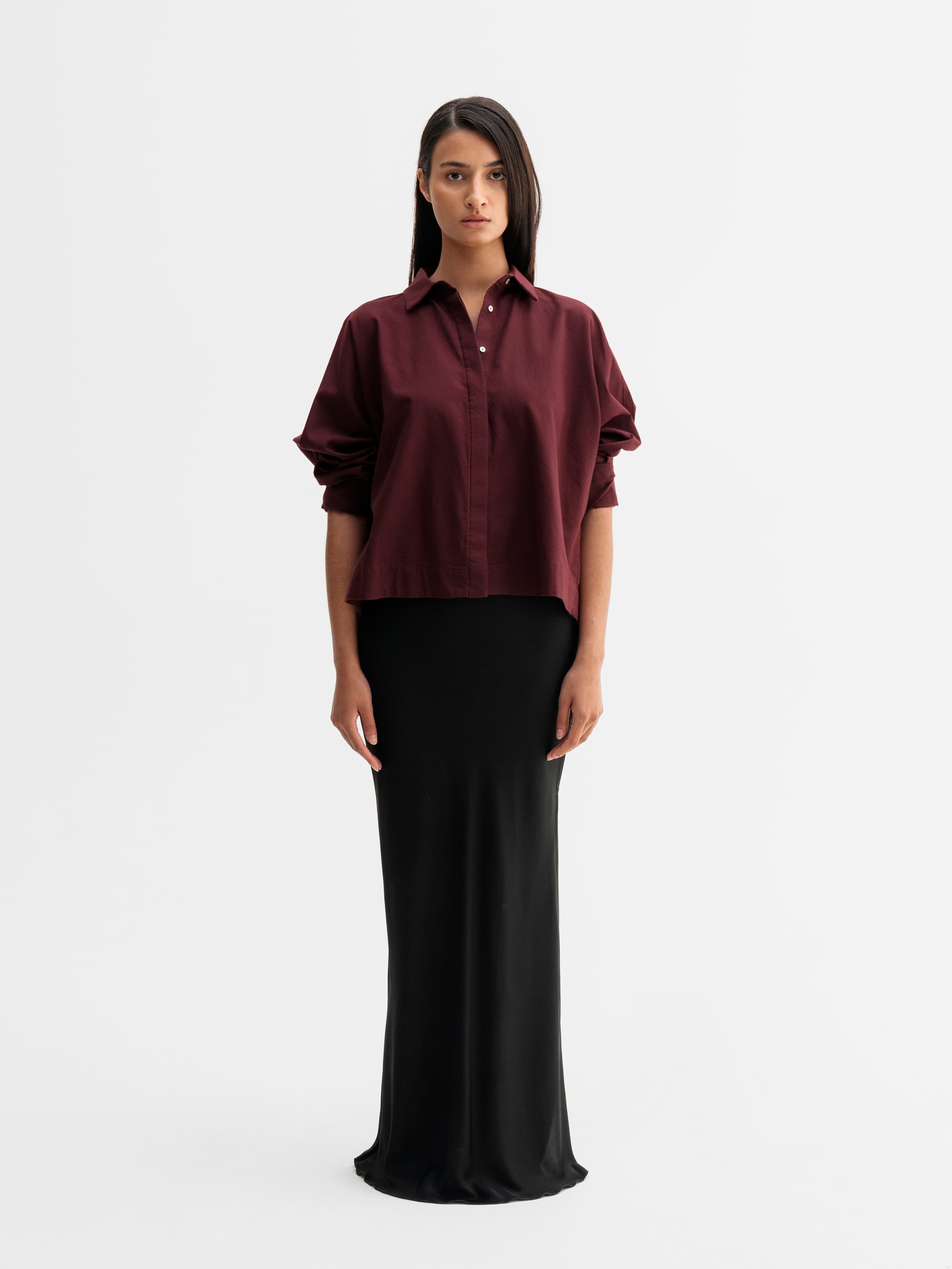 Gigi oxford shirt burgundy