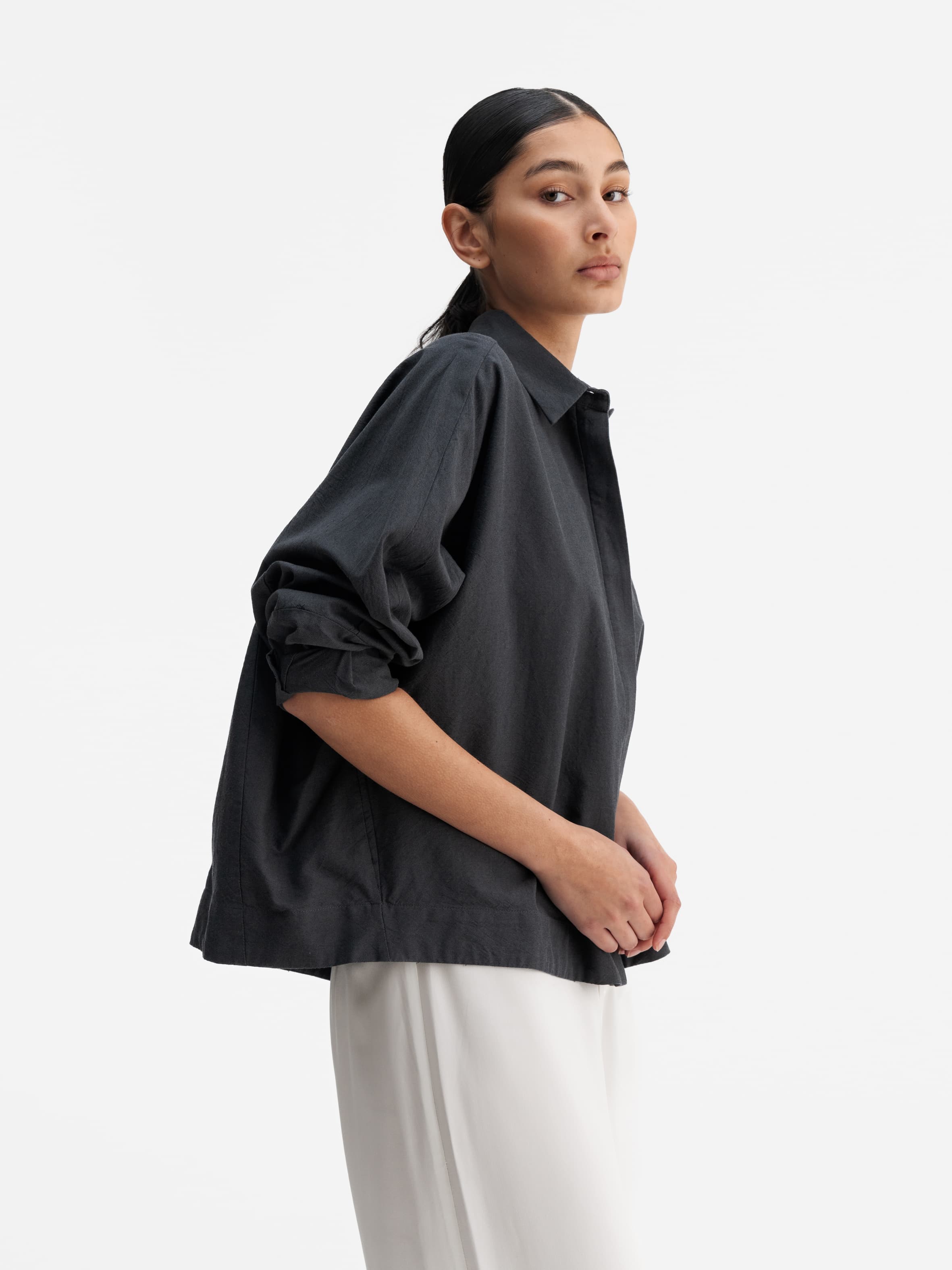 Gigi oxford shirt dark grey