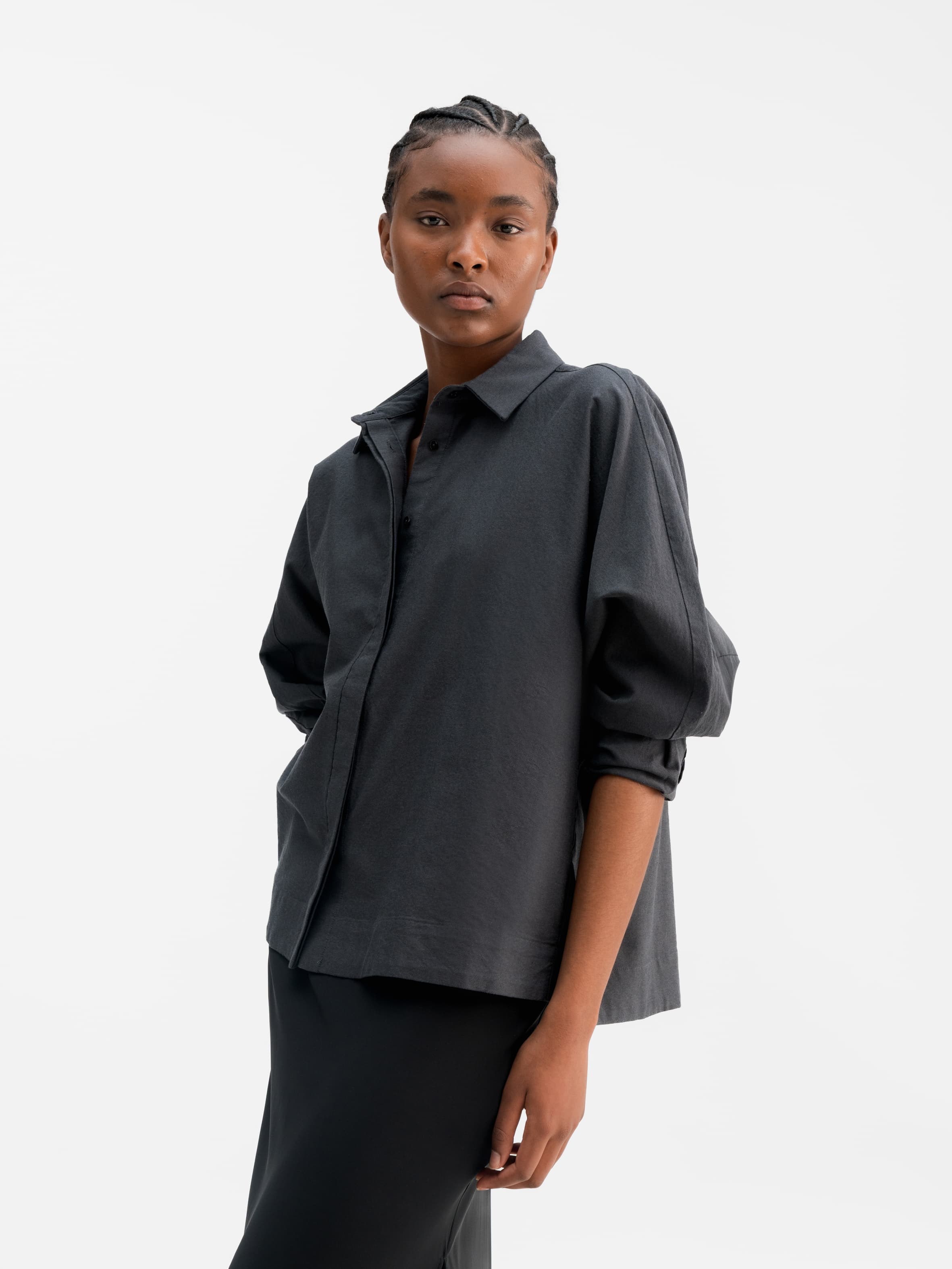 Gigi oxford shirt dark grey