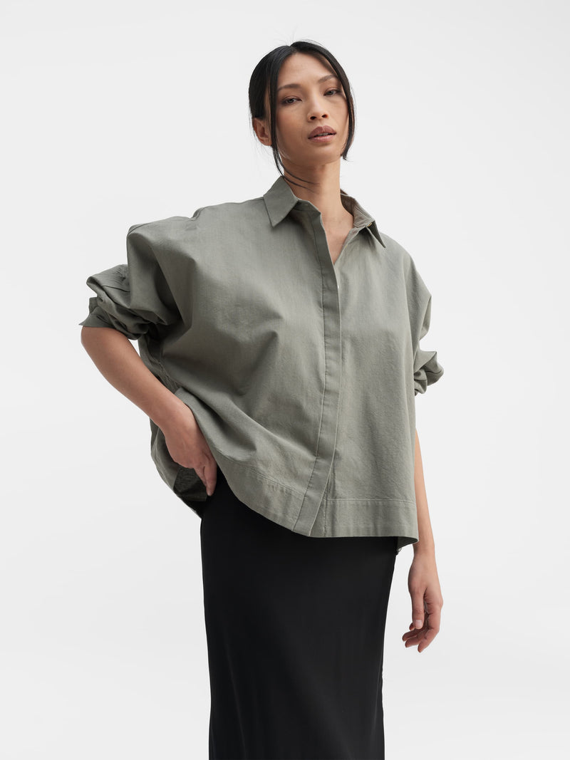 Gigi oxford shirt light military