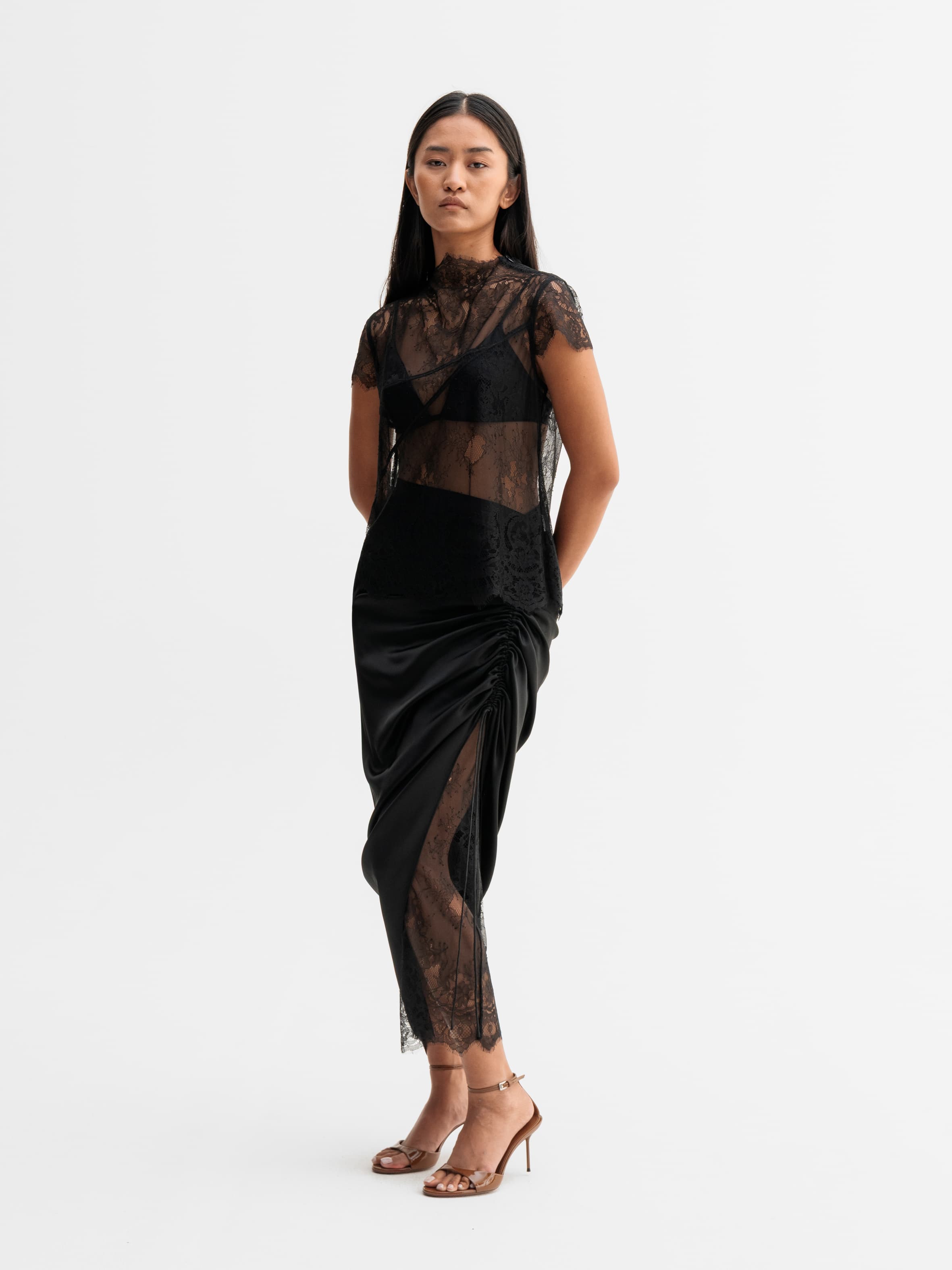 Haley lace skirt black