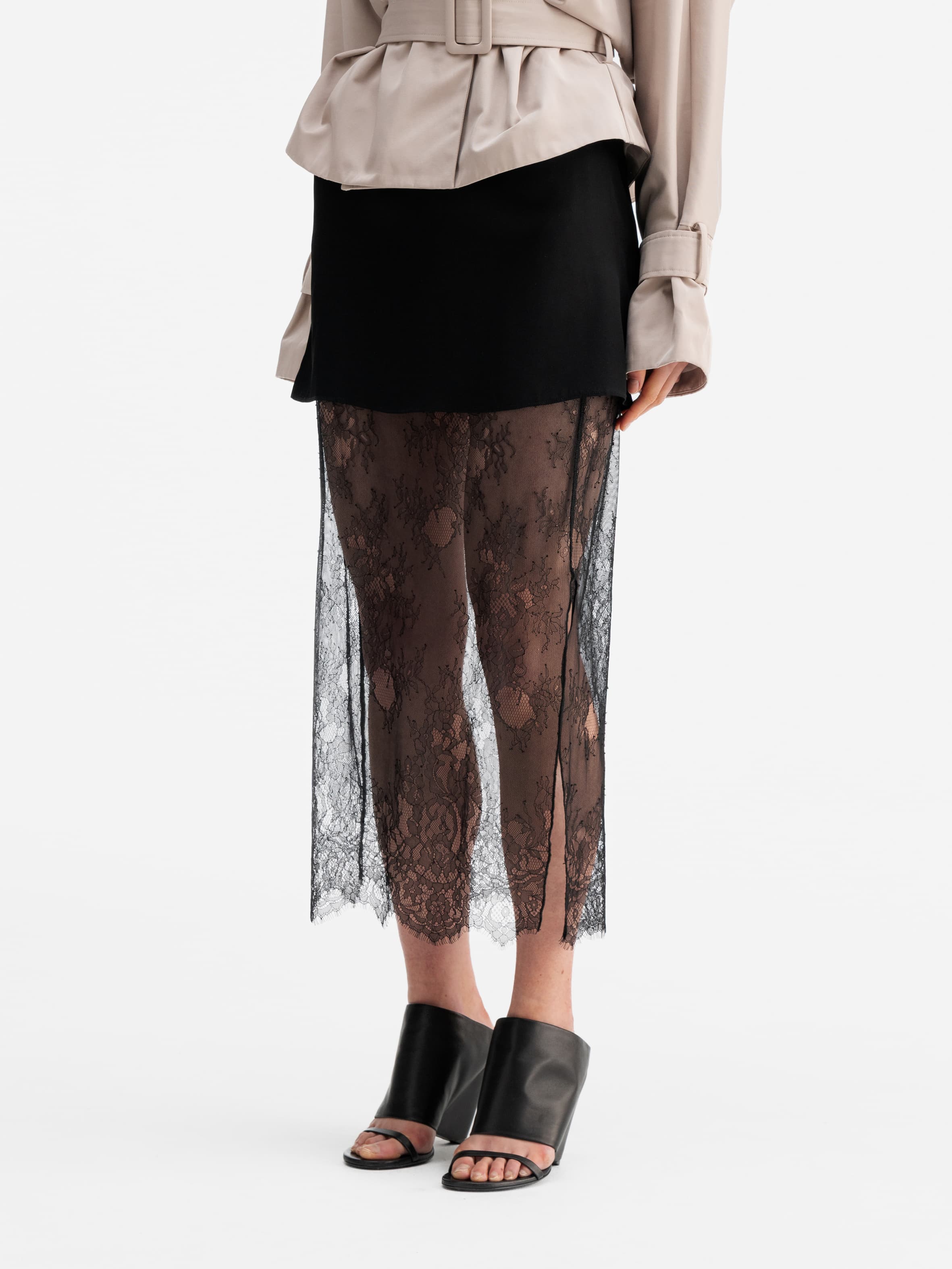 Hana lace pencil skirt black – Ahlvar Gallery