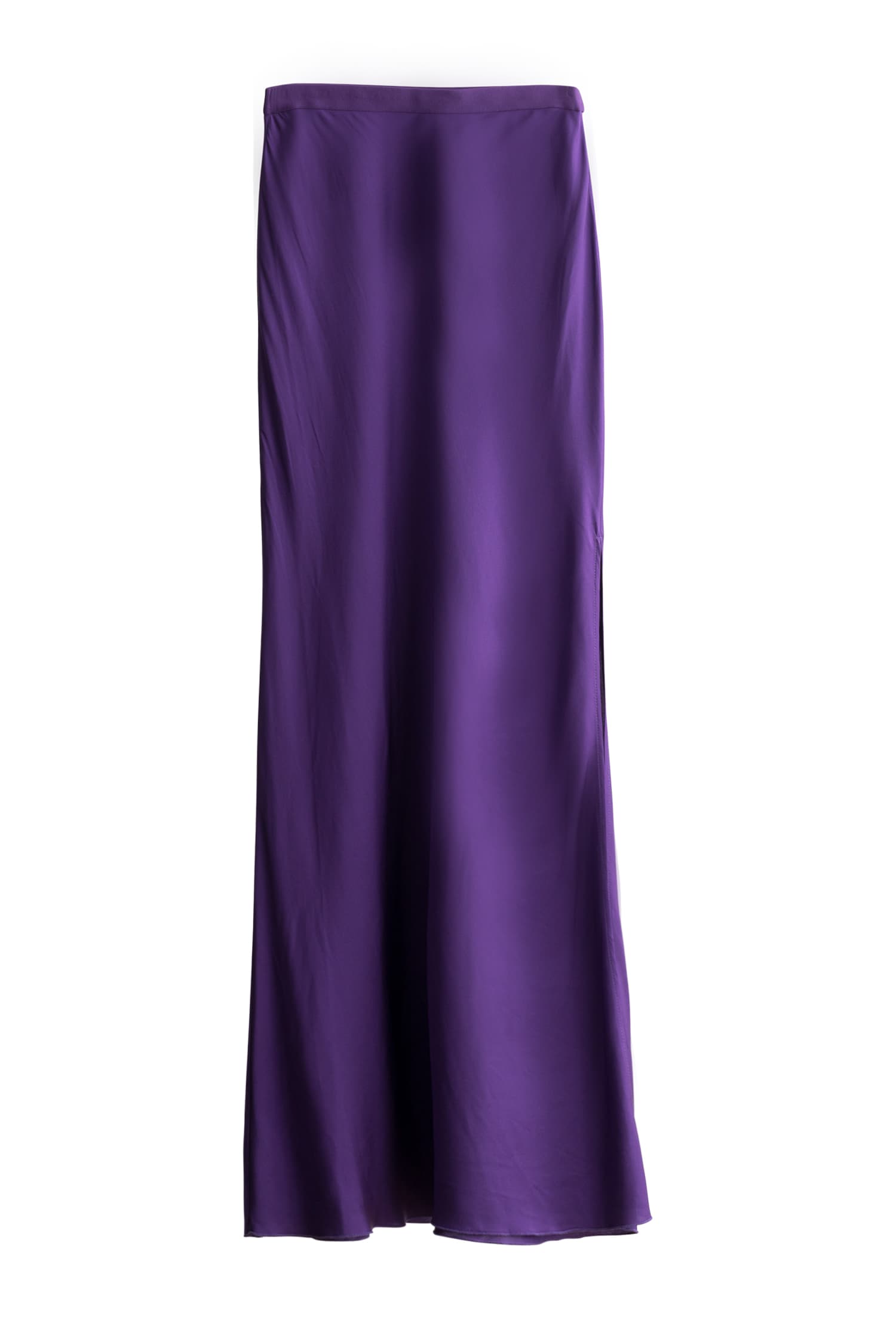 Hana long silk skirt violet