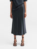 Hana satin silk skirt blue grey