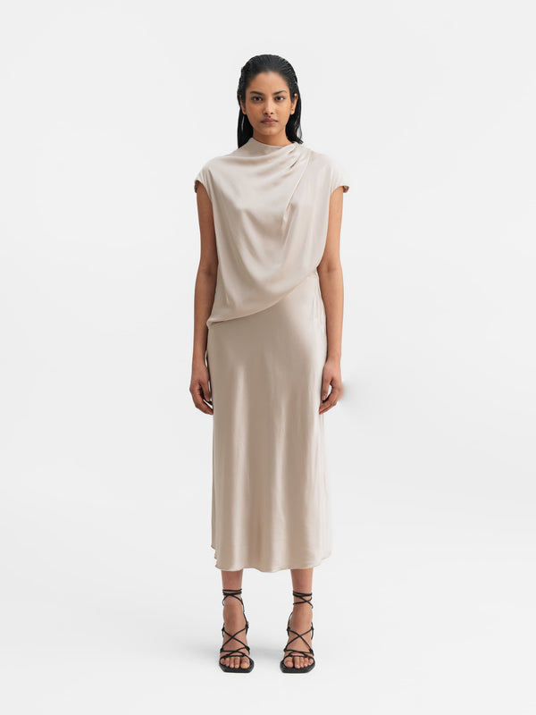 Hana silk skirt emerald green