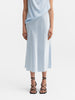 Hana satin silk skirt sky blue