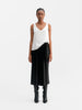 Hana satin silk skirt black