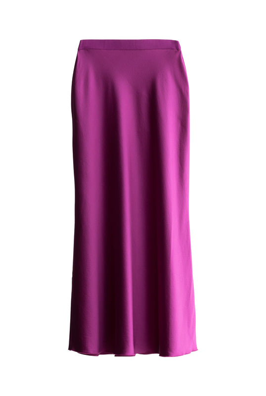Hana satin silk skirt light berry