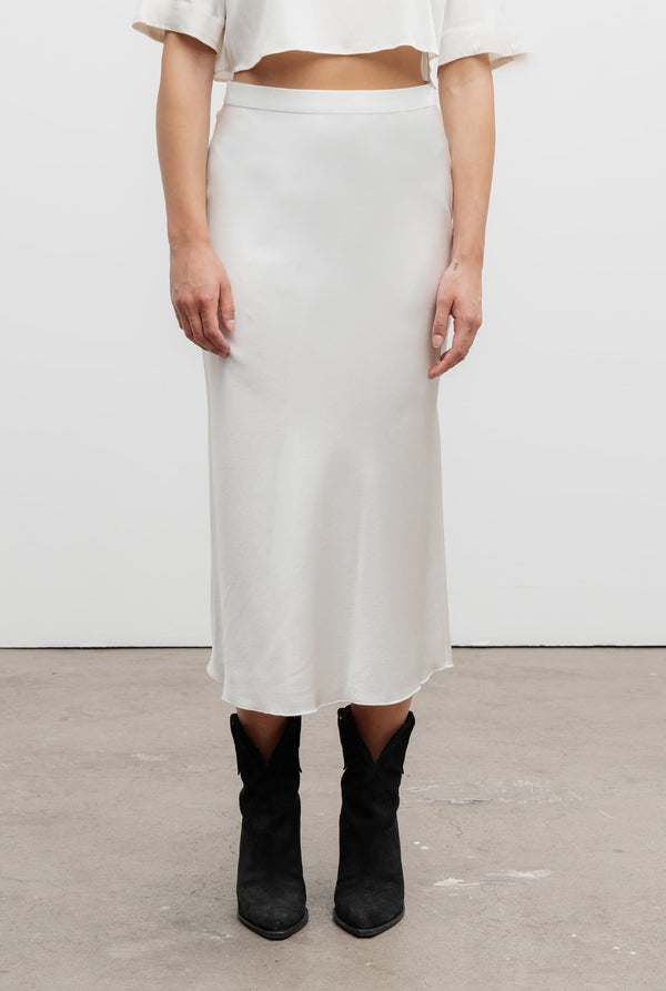 Hana silk skirt off-white