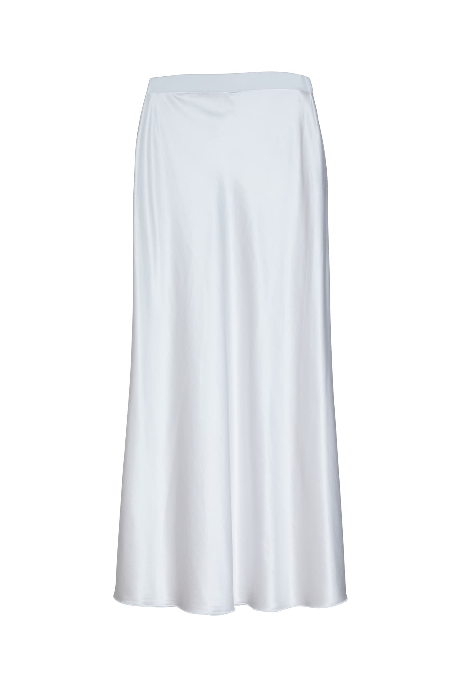 Hana satin silk skirt optic white – Ahlvar Gallery