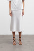 Hana silk satin skirt optic white