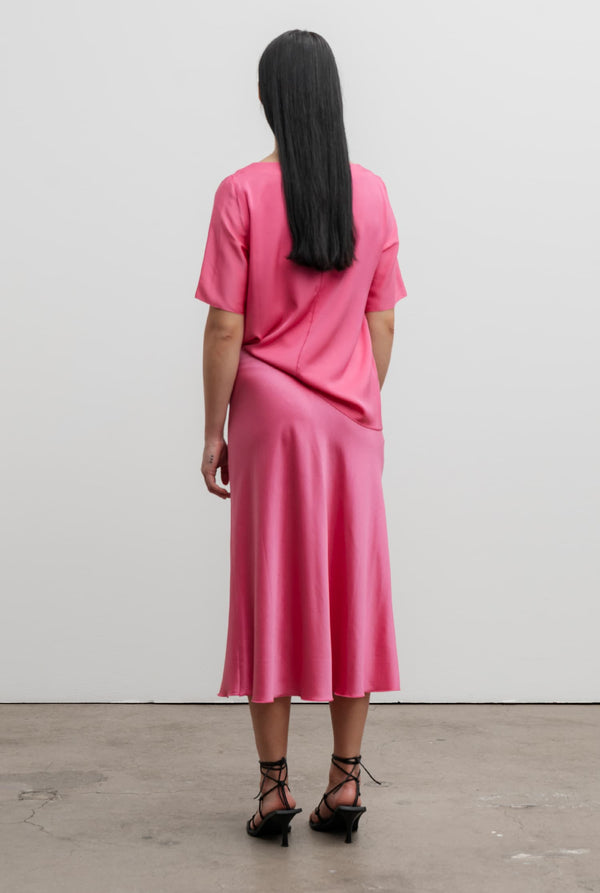 Hana silk skirt pink