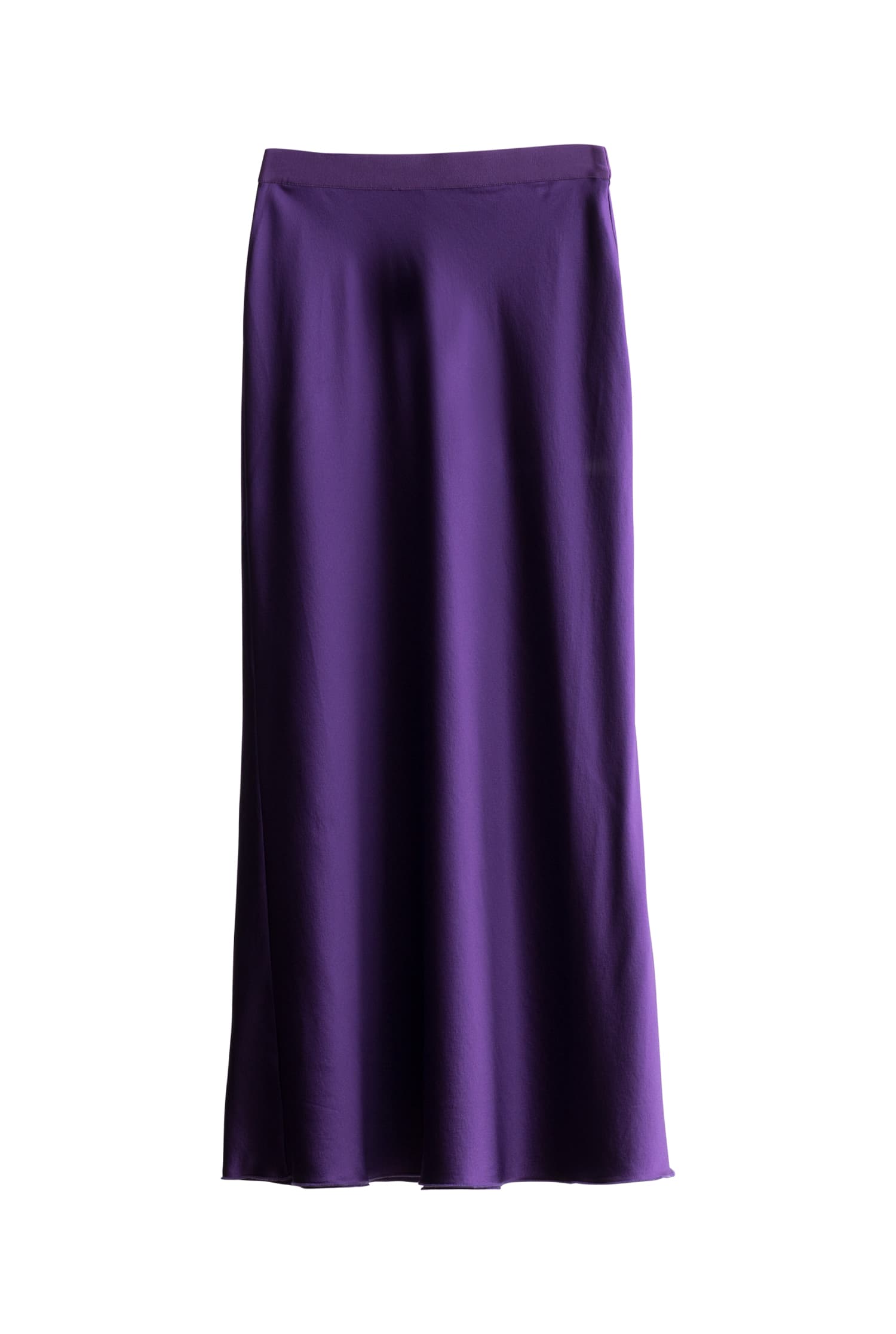 Hana satin silk skirt violet