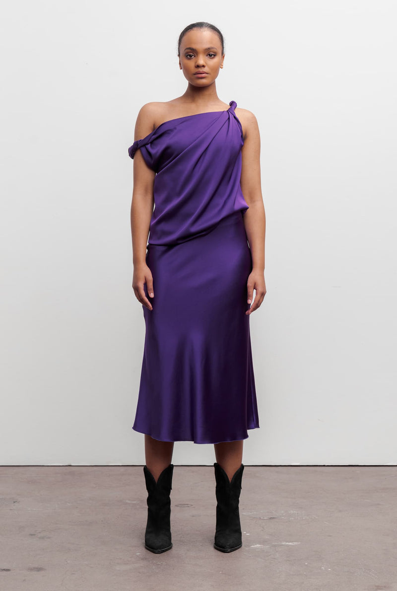 Hana silk skirt violet