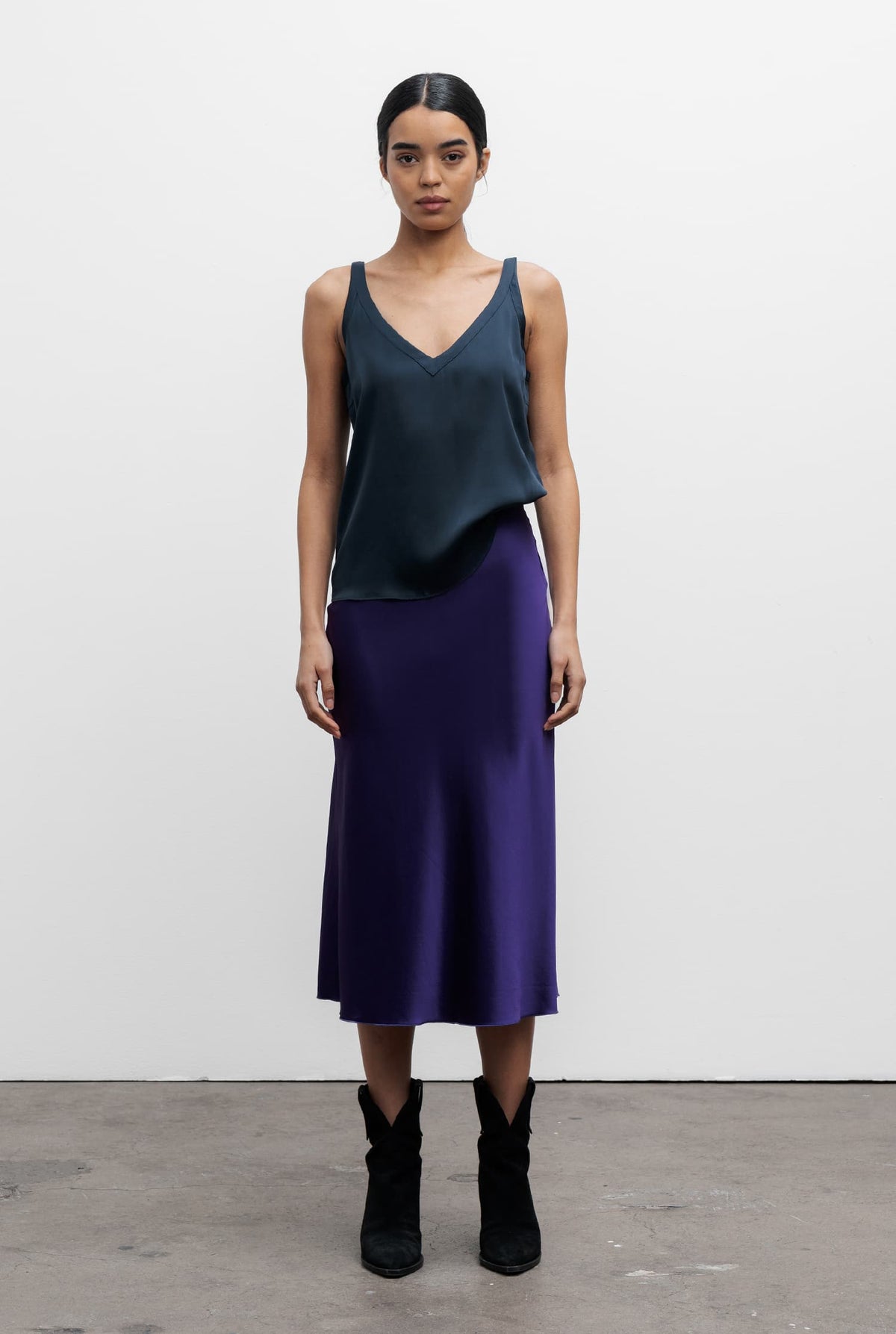 新品◇定価8万◼️ANNE VALERIE HASH Silk Skirt Silk ANNE VALÉRIE HASH size M dress