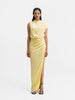 Iris satin dress light yellow