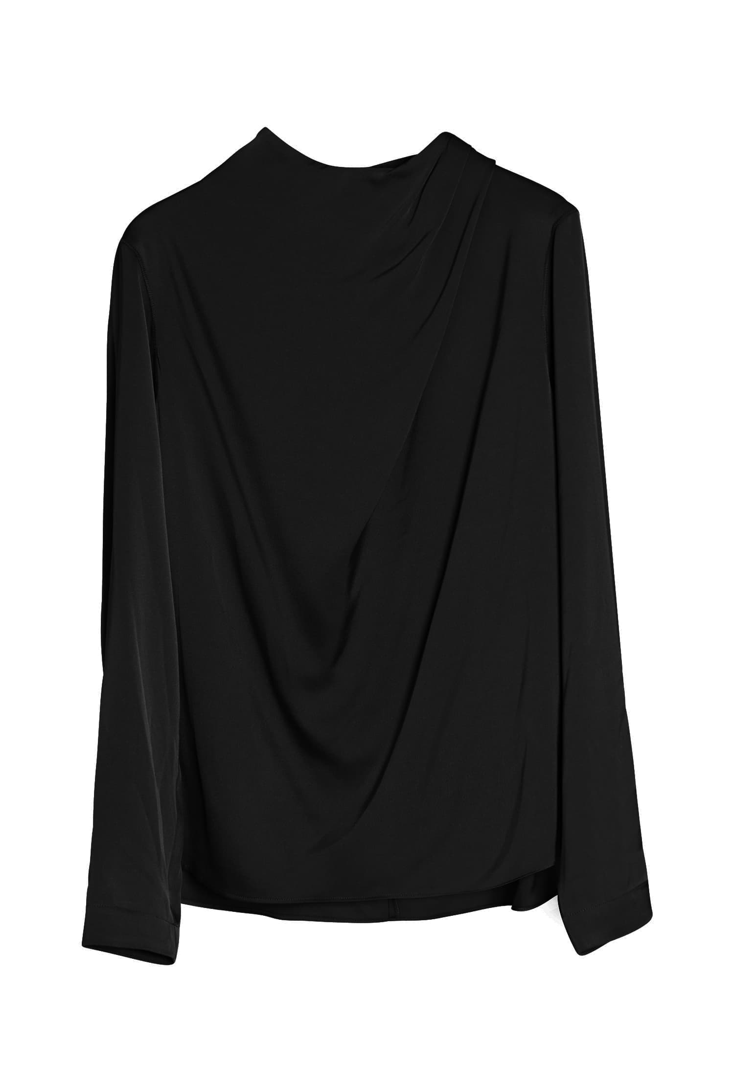 Jade silk blouse black