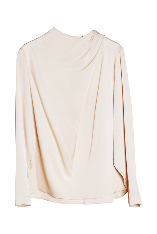Jade silk blouse cream