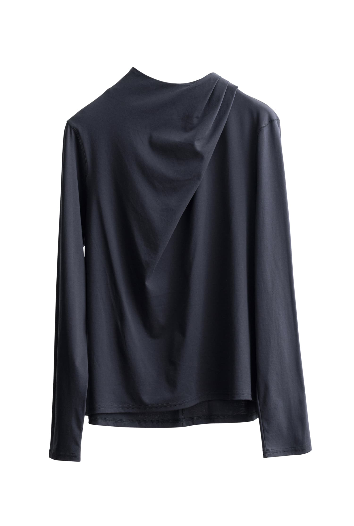 Jade jersey blouse blue grey