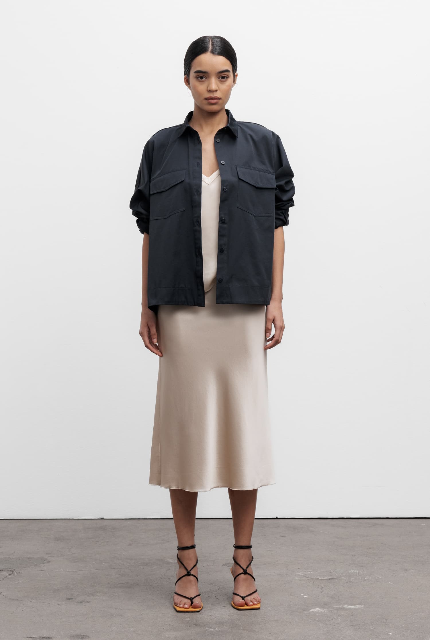 Kaia over shirt blue grey