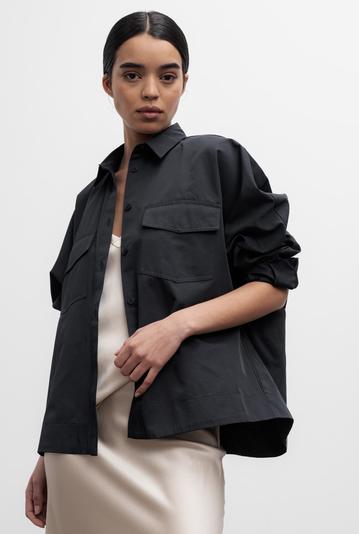 Kaia over shirt blue grey