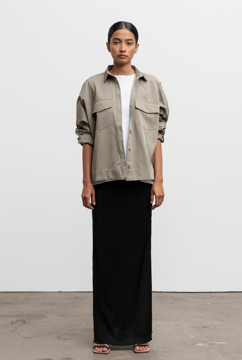 Kaia over shirt military green