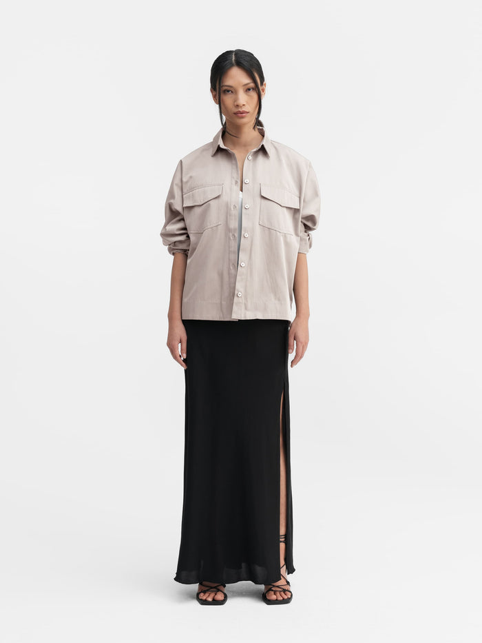 ahlvar Kaia over shirt greige