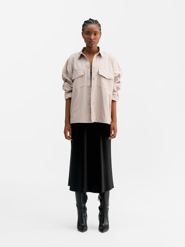 Kaia over shirt greige