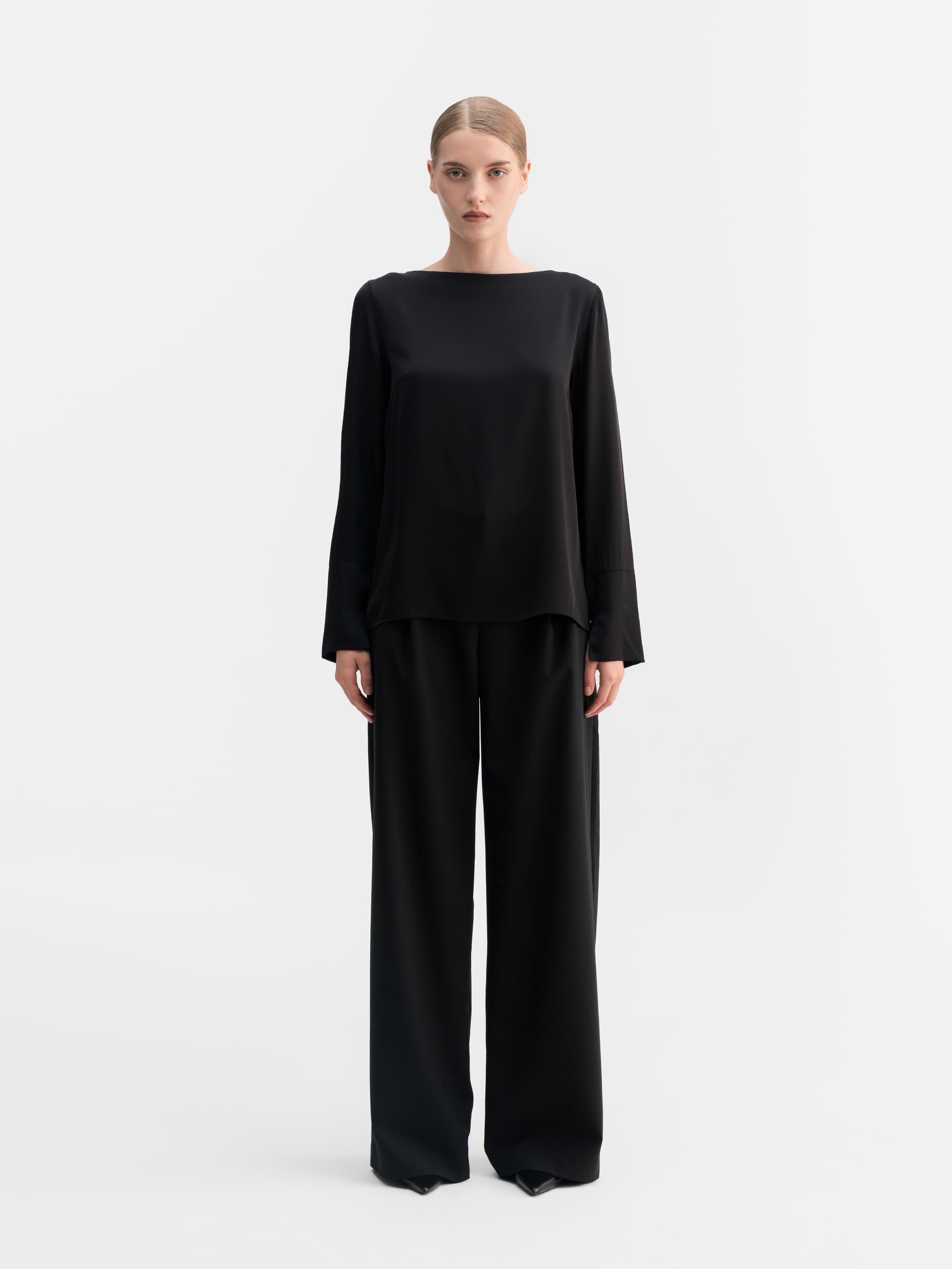 Kelly silk blouse black