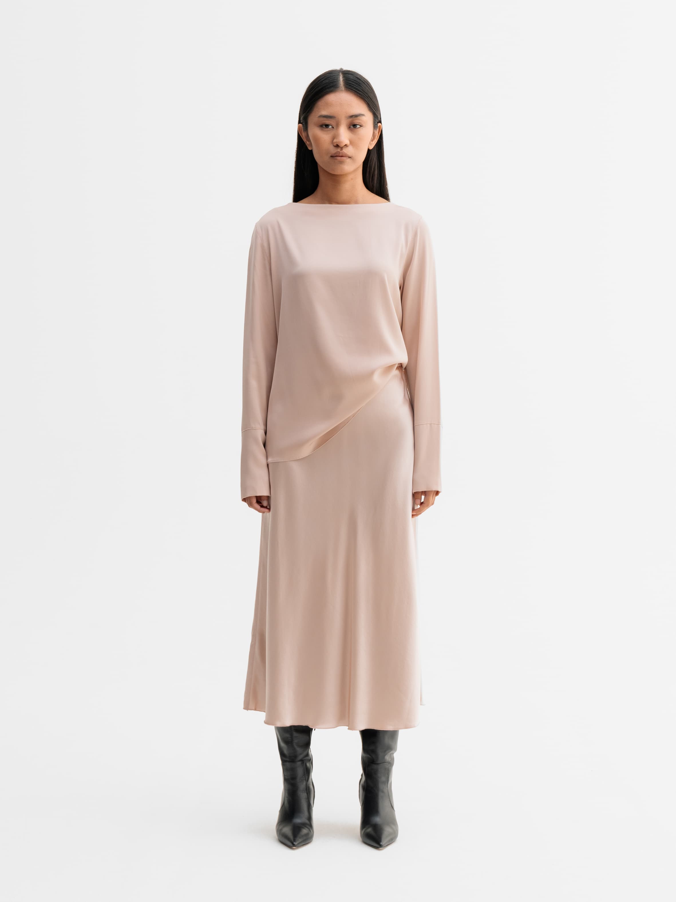 Kelly silk blouse dusty pink