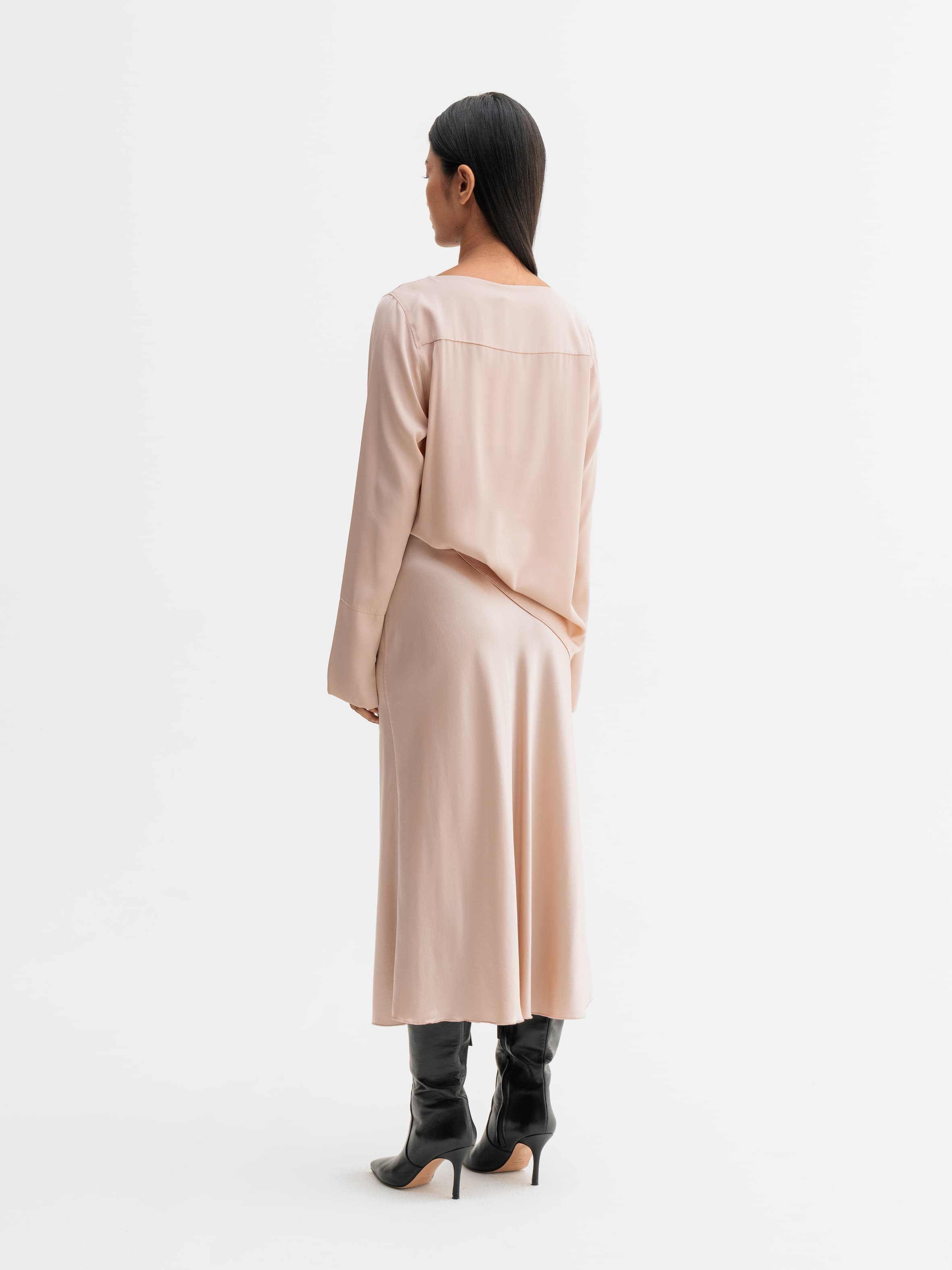 Kelly silk blouse dusty pink