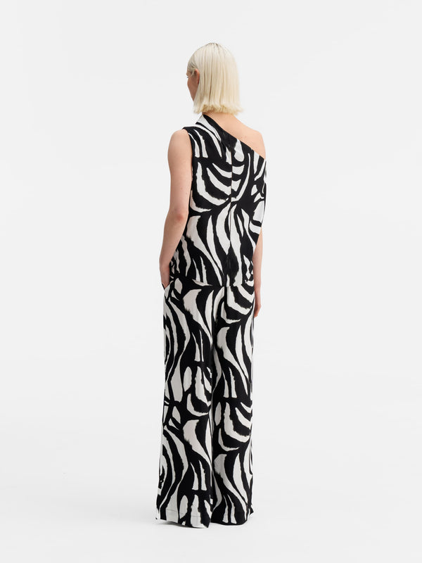 Back view of Ahlvar Gallery Lacy zebra tank white