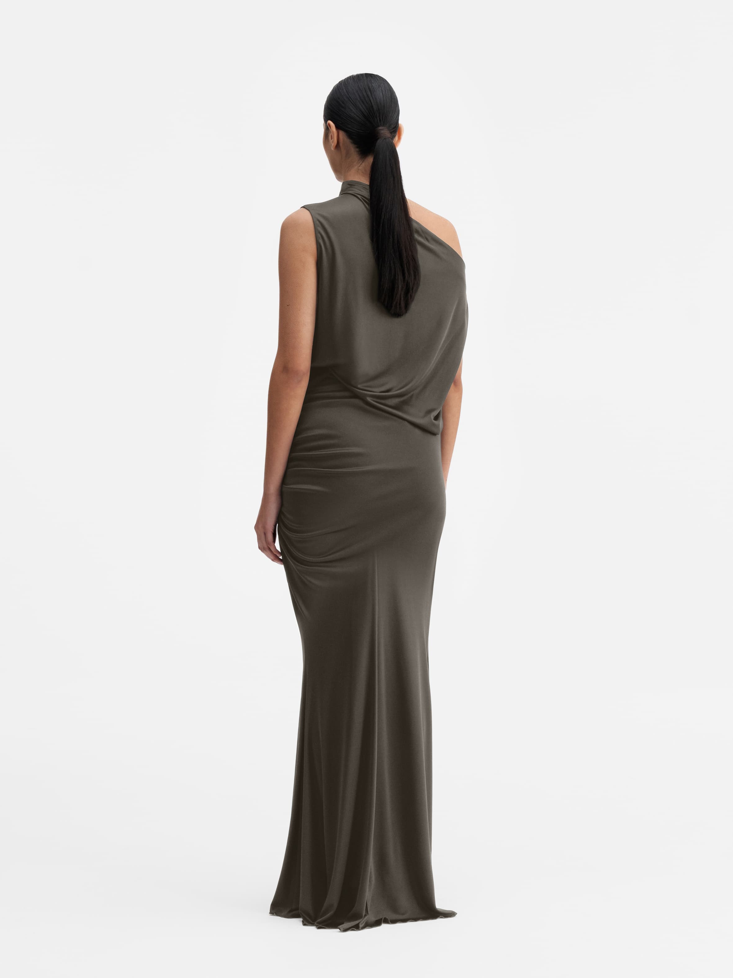 Back view of Ahlvar Gallery Lana jersey tank light military