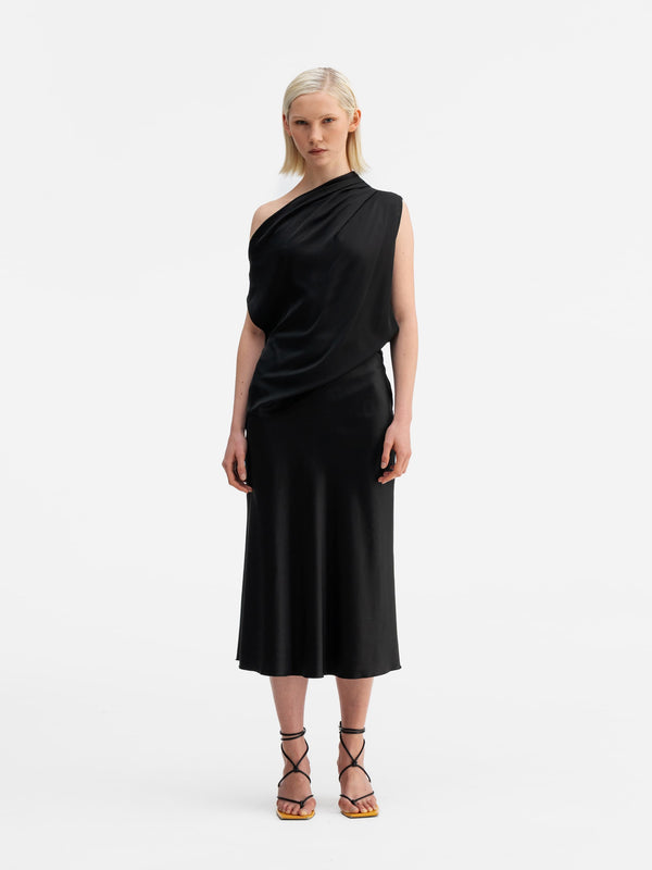 Lana silk tank black