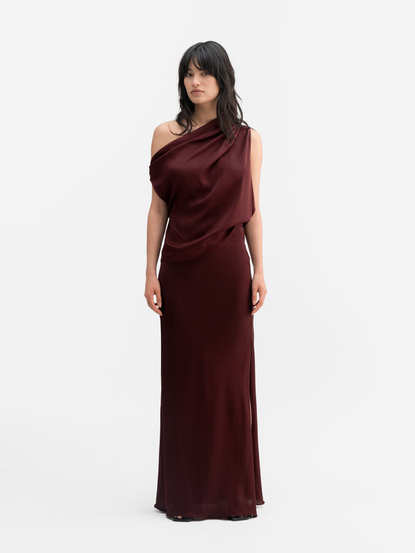 Lana silk tank burgundy