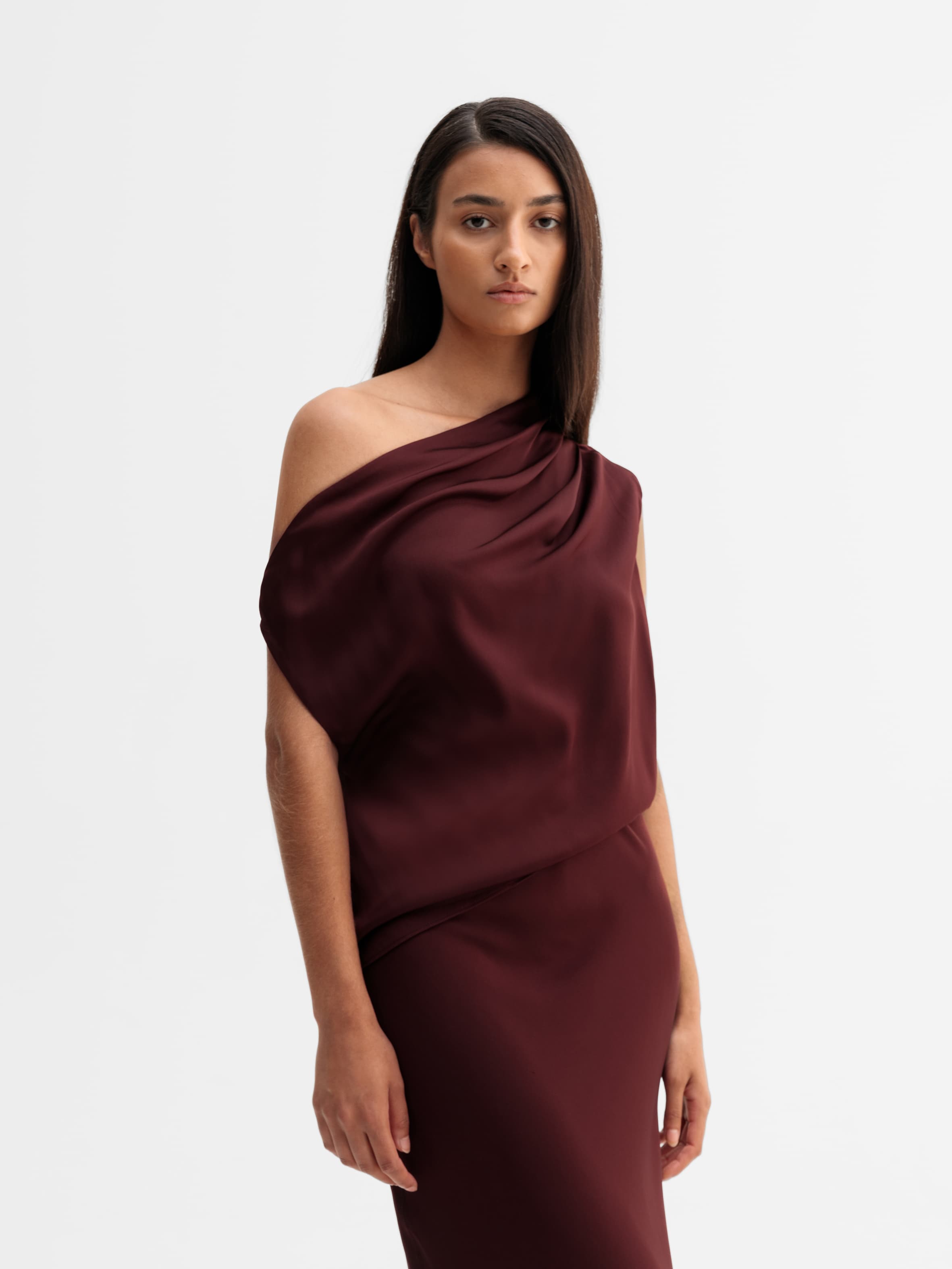 Lana silk tank burgundy