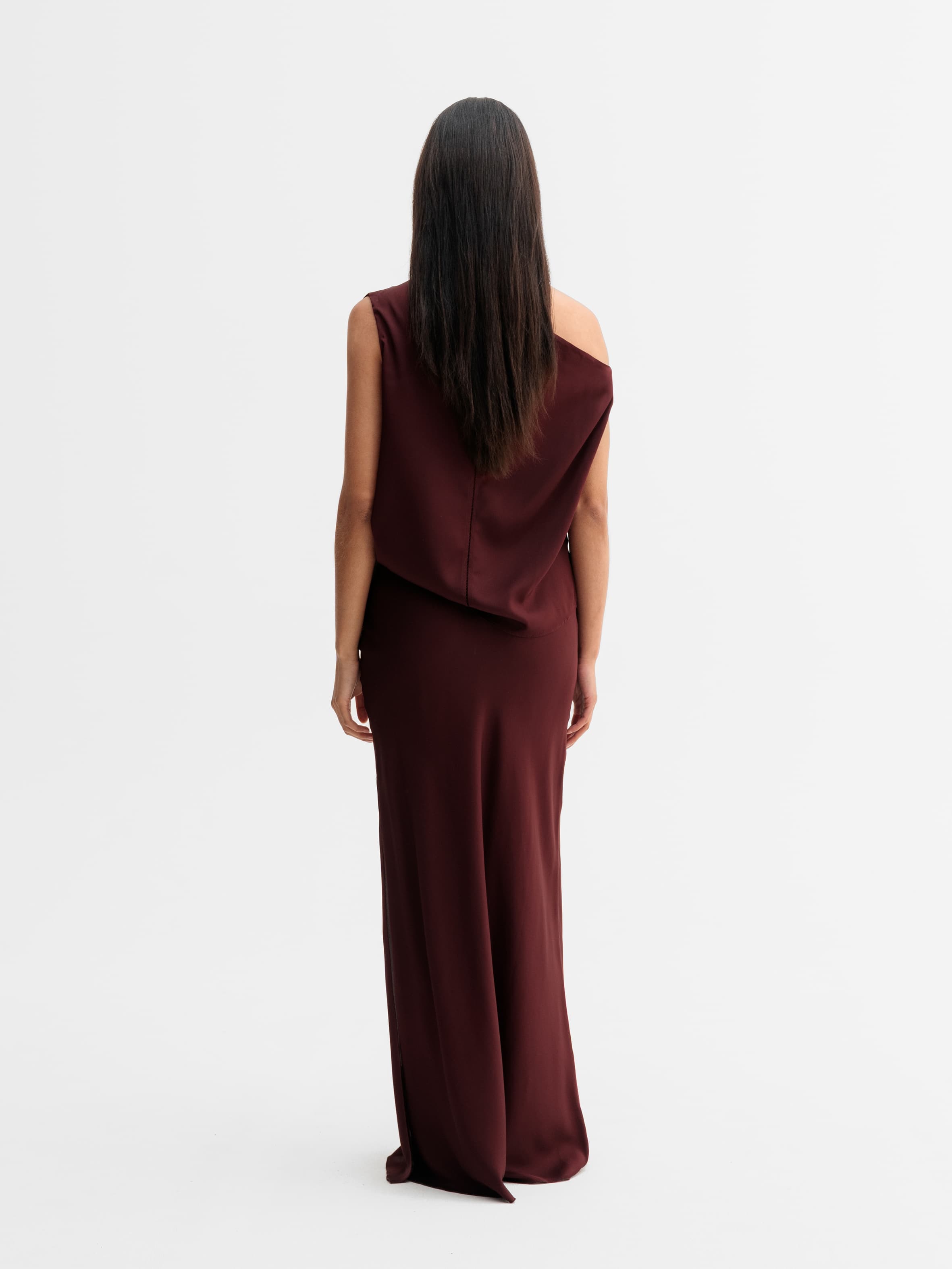 Lana silk tank burgundy