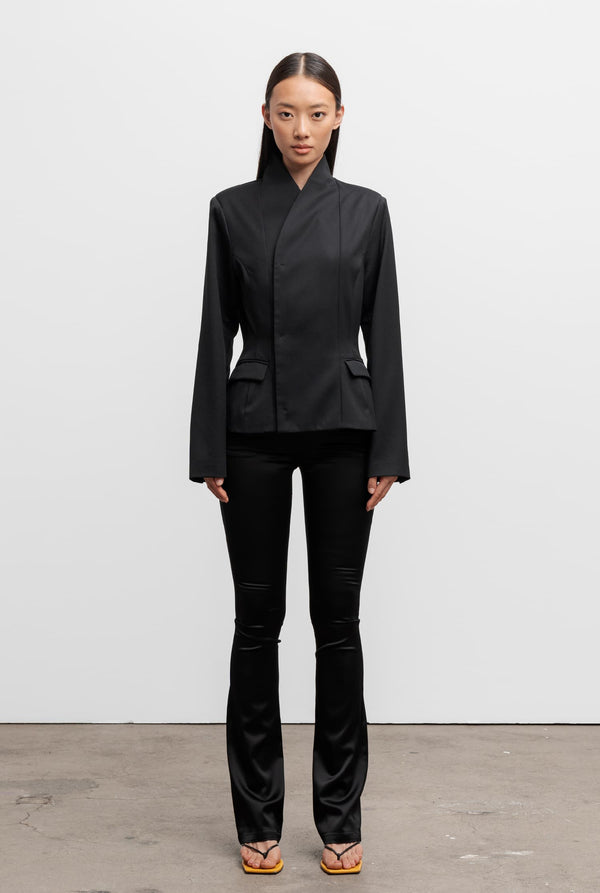 Lara wool blazer black