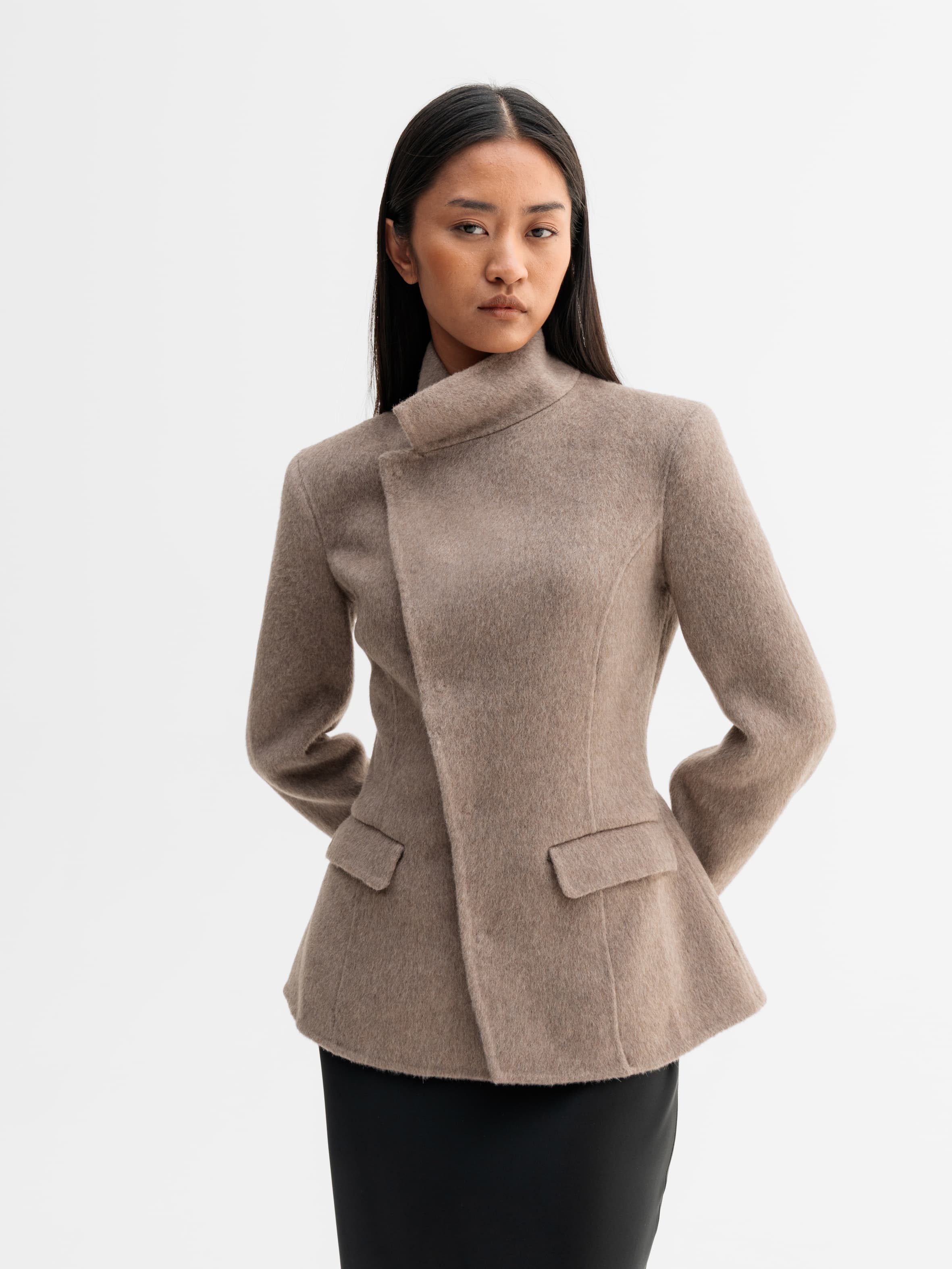 Leia wool blazer light brown