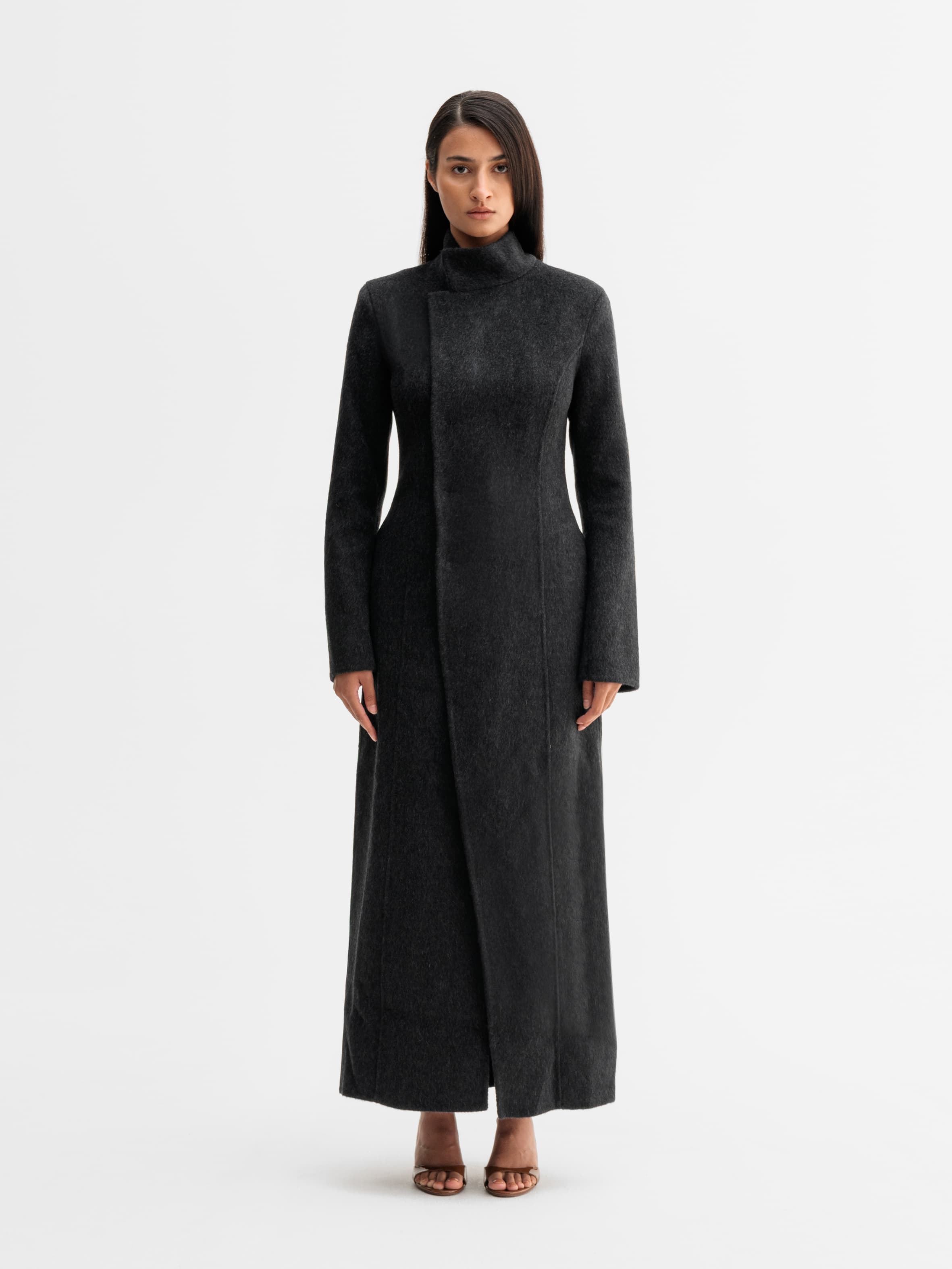 Leia wool coat black