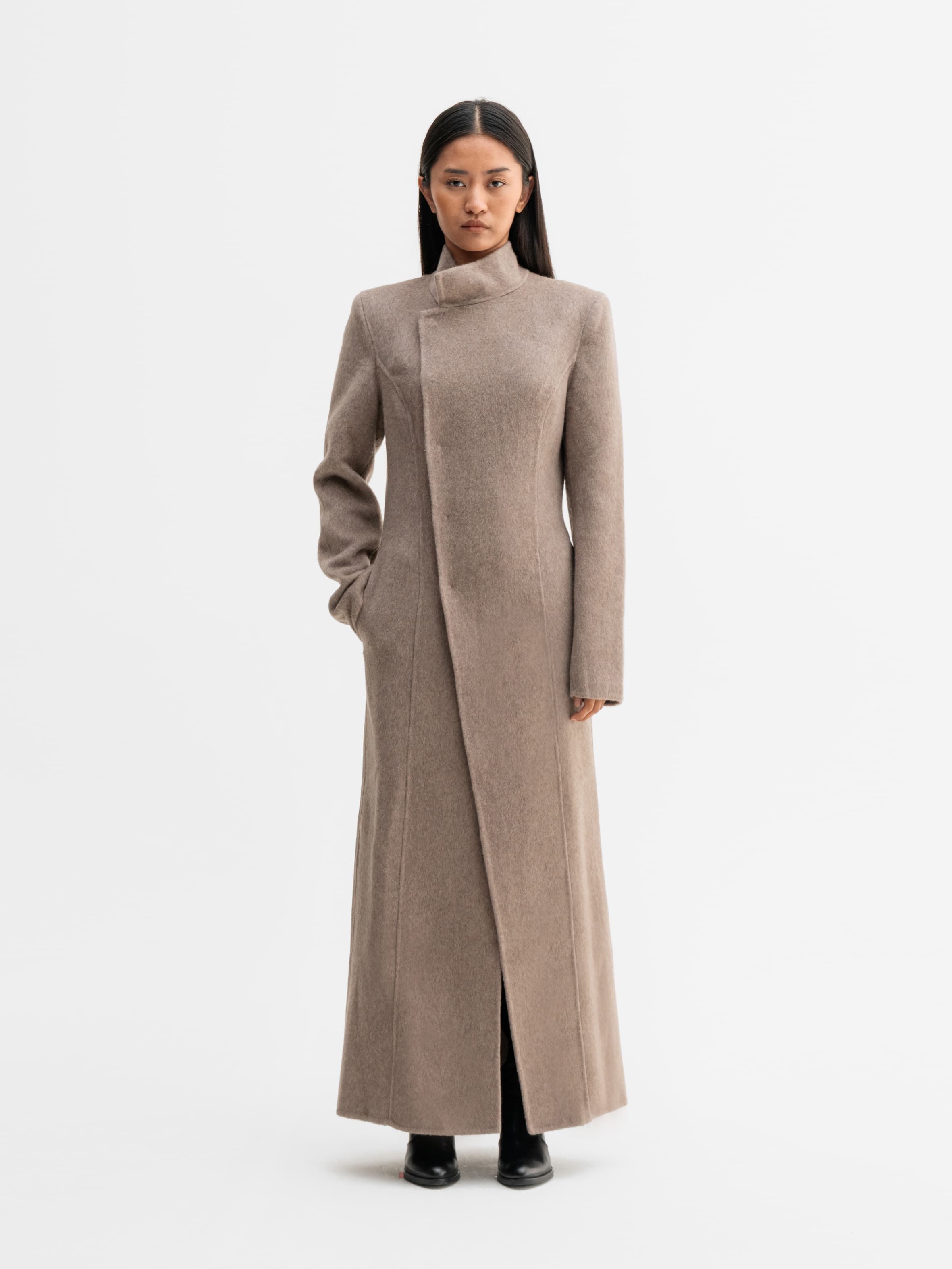 Leia wool coat light brown