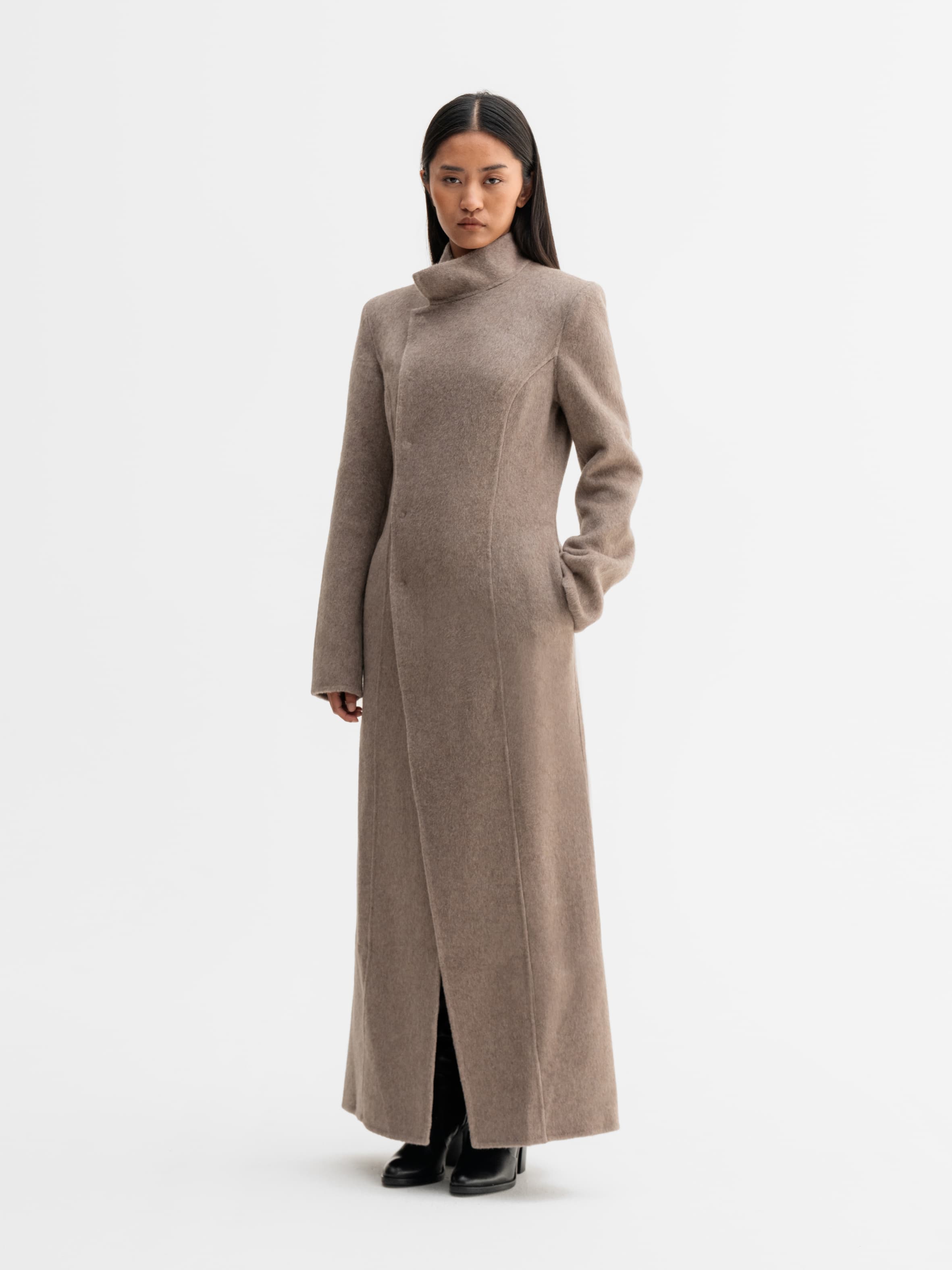 Leia wool coat light brown