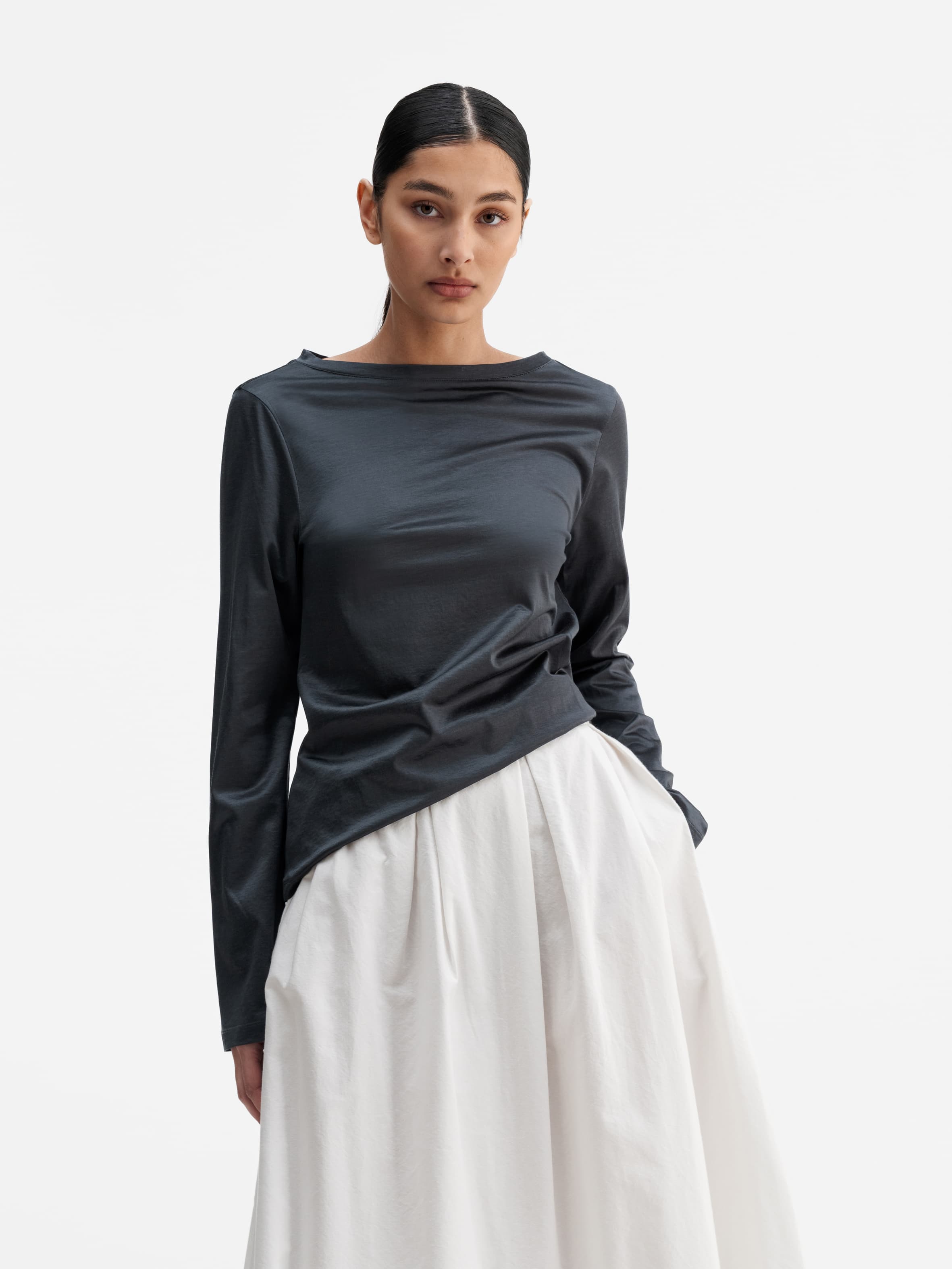 Lexi LS tee dark grey