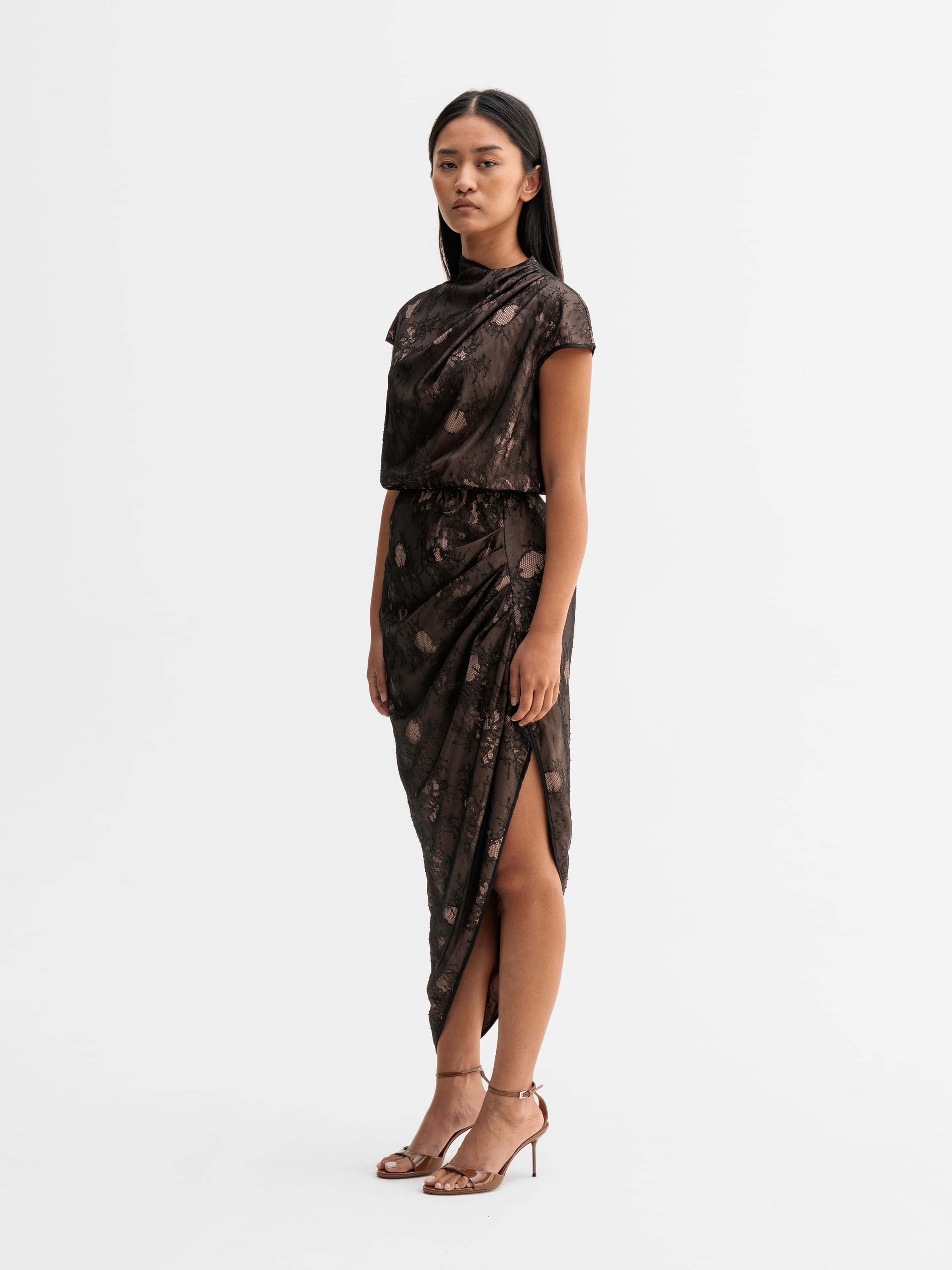 Lima lace dress black